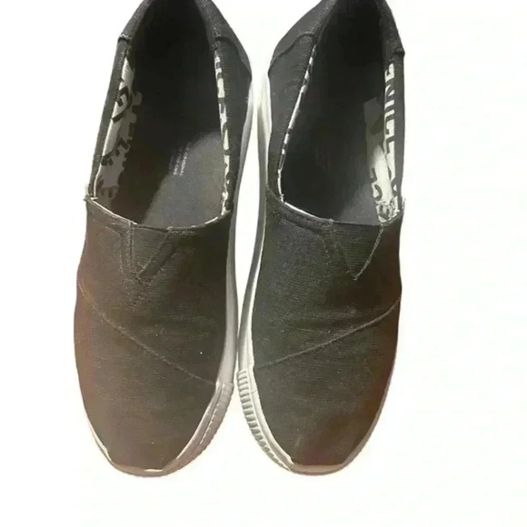 Toms Alpargata Boardwalk Slip‎ On Canvas Platform Sneaker - Size 9 - Picture 3 of 6